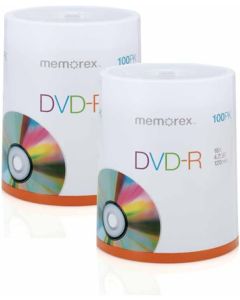Memorex DVD-R 4.7GB Multipack 2 - 100 Pack Spindles, 200 discs total