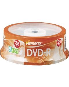 Memorex 4.7GB/8x DVD-R (25-Pack Spindle) (Discontinued by Manufacturer)