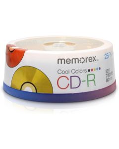 Memorex 700MB/80-Minute 52x CD-R Media (Cool Colors, 25-Pack Spindle) (Discontinued by Manufacturer)