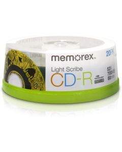 Memorex LightScribe 20pk CD-R Blank Media - Laser Etch Prints Direct to Disc (32024732) - 700MB/80 min
