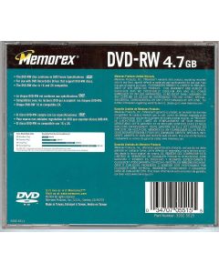 Memorex DVD-RW 4.7 GB data 1X - 2X or 120 minute video