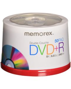 Memorex 8.5 GB 8 X Double Layer DVD+R - 50 Pack Spindle